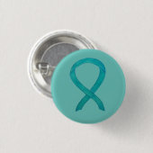 Aquamarines Bewusstsein Ribbon Custom Art Laptop P Button (Vorne & Hinten)