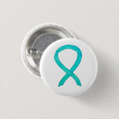Aquamarines Bewusstsein Ribbon Custom Art Laptop P Button (Vorne & Hinten)
