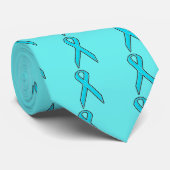 Aquamarines Bewusstseins-Band Krawatte (Gerollt)
