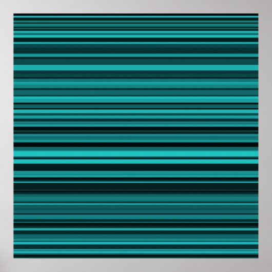 Aquamarines Black Stripes Poster (Vorne)