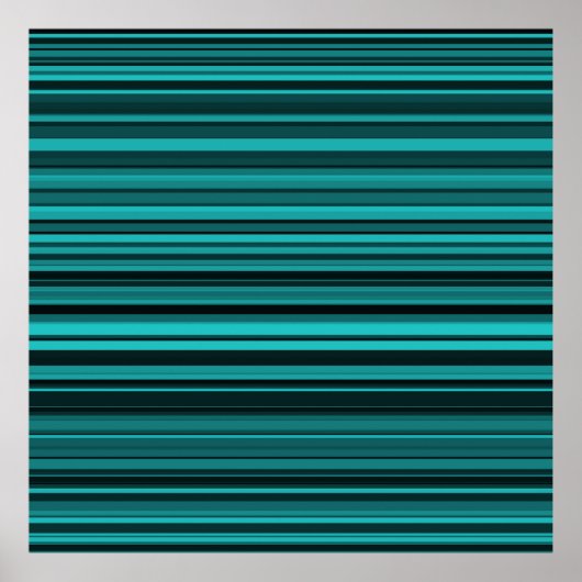 Aquamarines Black Stripes Poster (Vorne)