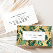 Aquamarines Blattmuster Visitenkarte