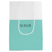Aquamarines Blau der Braut-Co für immer Sie u. ich Mittlere Geschenktüte (Rückseite)