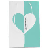 Aquamarines Blau für immer Sie u. ich Mittlere Geschenktüte (Vorderseite)