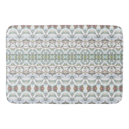 Aquamarines Blau Gemustert Badematte (Vorderseite)