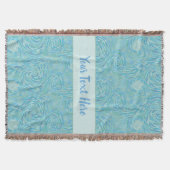 Aquamarines Blau und Aqua Wasserfarben Kunst, Dich Decke (Vorderseite)