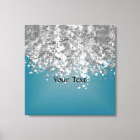 Aquamarines Blau und Imitat Glitzer