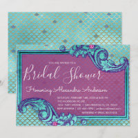 Aquamarines Blau und Lila Mermaid-Brautparty