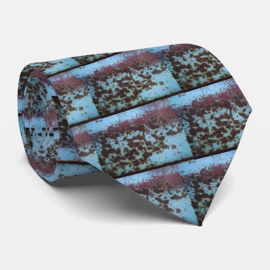 Aquamarines Blau und Lila rostfreier Hintergrund Krawatte (Gerollt)