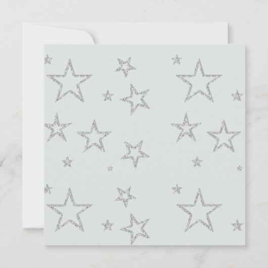 Aquamarines blauer Geschlecht offenbartes Party Einladung (Rückseite)