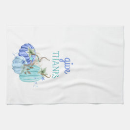 Aquamarines blaues Aqua Taupe Pumpkin Herbst Geschirrtuch