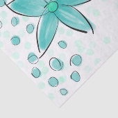 Aquamarines blaues Aquarellmuster Seidenpapier (Ausschnitt)