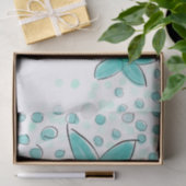 Aquamarines blaues Aquarellmuster Seidenpapier (Geschenk)