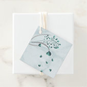 aquamarines blaues Blattfutter Geschenkanhänger (Beispiel)