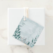 aquamarines blaues Blattwerk Geschenkanhänger (Beispiel)