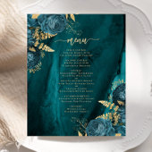 Aquamarines blaues Blumenmenü