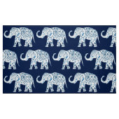 Aquamarines blaues Elefant-Gewebe Stoff (Fat Quarter (45,7 x 55,9 cm))