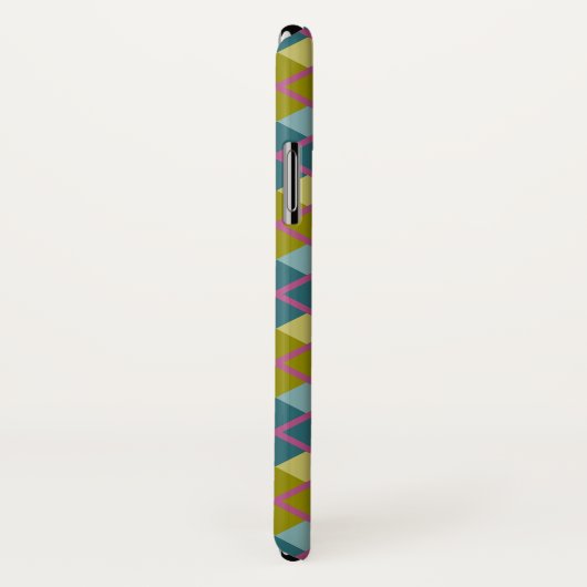 Aquamarines blaues Gelbgelbes Magentafel Case-Mate iPhone Hülle (Hinten/Rechts)