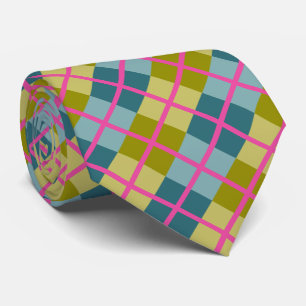 Aquamarines blaues Gelbgelbes Magentafel Krawatte