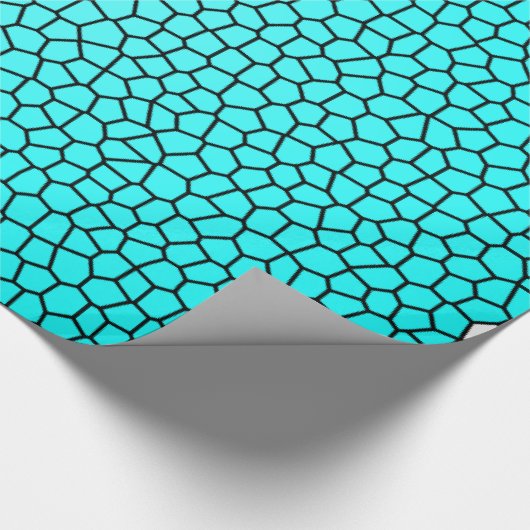 Aquamarines blaues geschenkpapier (Ecke)