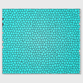 Aquamarines blaues geschenkpapier (Flach)