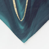 Aquamarines blaues Gold-Marmor #1 Fleecedecke (Ecke)
