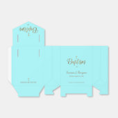 Aquamarines blaues goldenes Kreuz Vielen Dank Eleg Geschenkschachtel (Ungefaltet)