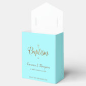 Aquamarines blaues goldenes Kreuz Vielen Dank Eleg Geschenkschachtel (Geöffnet)