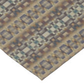 Aquamarines blaues graues Tan Taupe Brown Tribal A Tischdecke (Schrägansicht)