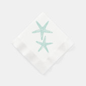 Aquamarines blaues grünes Weißbuch Serviette (Ecke)