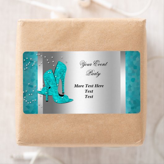 Aquamarines blaues High Heel Shoes Silver Event (Insitu)