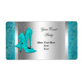 Aquamarines blaues High Heel Shoes Silver Event (Vorne)