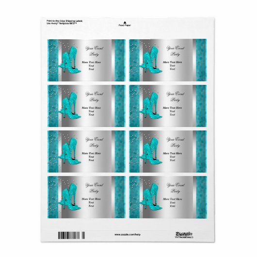 Aquamarines blaues High Heel Shoes Silver Event (Vorne)