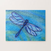 Aquamarines blaues Libelle Wings Water Puzzle (Horizontal)