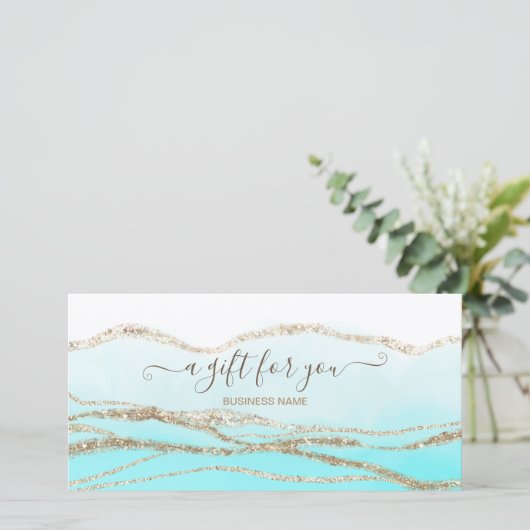 Aquamarines blaues Logo (Stehend Vorderseite)