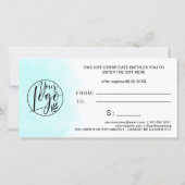 Aquamarines blaues Logo (Rückseite)