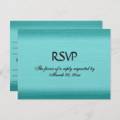 Aquamarines blaues Menü UAWG Einladungspostkarte (Vorne/Hinten)