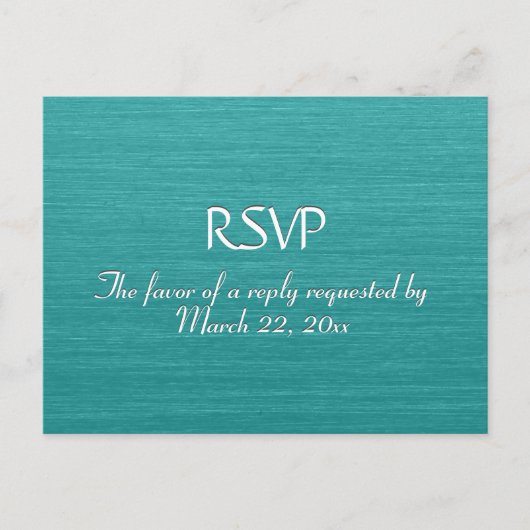 Aquamarines blaues Menü UAWG Einladungspostkarte (Vorderseite)