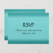 Aquamarines blaues Menü UAWG Einladungspostkarte (Vorne/Hinten)