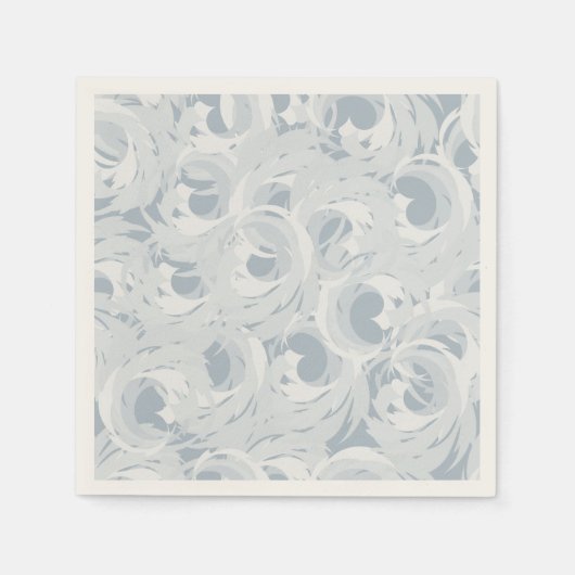 Aquamarines blaues Muster Serviette (Vorderseite)