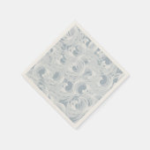 Aquamarines blaues Muster Serviette (Ecke)