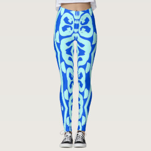 Aquamarines blaues nahtloses Muster "Ratti_Creativ Leggings