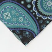 Aquamarines blaues Paisley Blumenmuster Fleece Bla (Ecke)