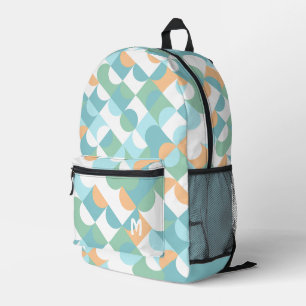 Aquamarines blaues Pfirsich Orange Art Bedruckter Rucksack