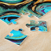 Aquamarines blaues Puzzle (Seite)