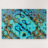Aquamarines blaues Puzzle (Horizontal)