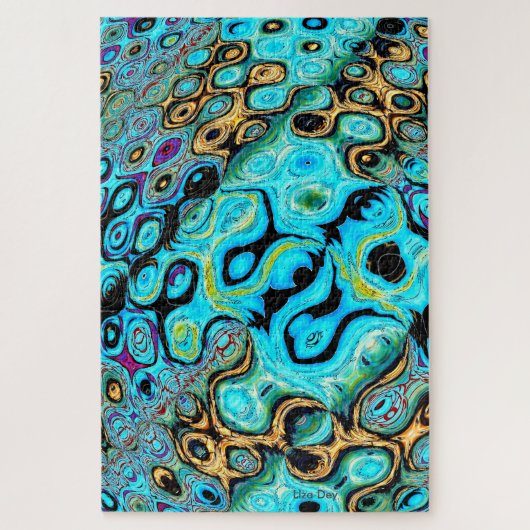 Aquamarines blaues Puzzle (Vertikal)