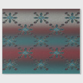 Aquamarines blaues Rot-Holz Geschenkpapier (Flach)