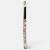 Aquamarines blaues Rotlichtmosaikmuster Case-Mate iPhone Hülle (Hinten/Links)