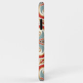 Aquamarines blaues Rotlichtmosaikmuster Case-Mate iPhone Hülle (Hinten/Rechts)